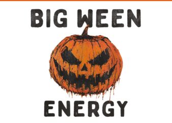 Big Ween Energy Pumpkin Halloween PNG