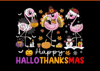 Happy Hallothanksmas Flamingo PNG graphic t shirt