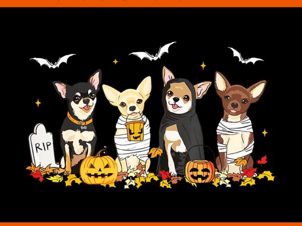 Ghost chihuahua halloween png t shirt design template