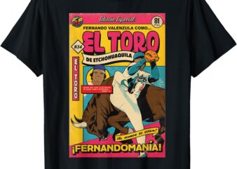 Valenzuela #34 Los Angeles Fernandomania El Toro Legend T-Shirt