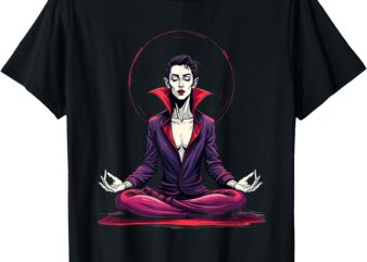 Vampire Yoga Master Halloween T-Shirt