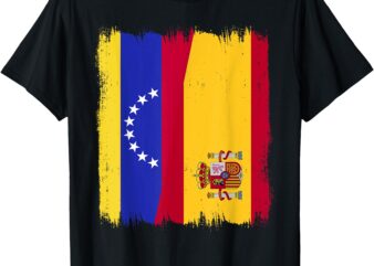 Venezuela Spain Flag Venezuelan Spanish Heritage T-Shirt