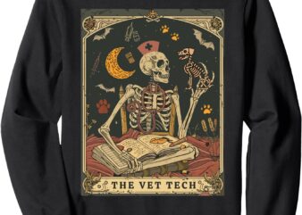 Veterinary Medicine Skeleton Tarot Vet Halloween Vet Staff Sweatshirt