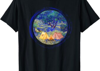 Vincent van Gogh _Olive Orchard_ Camping Graphic for campers T-Shirt