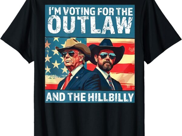 Vintage i’m voting for the outlaw and the hillbilly on back t-shirt