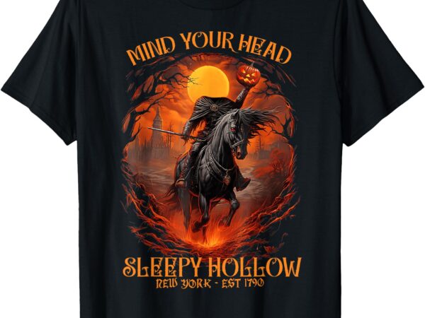 Vintage mind your head sleepy hollow headless horseman t-shirt