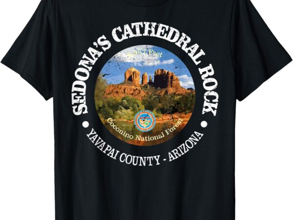 Vintage nature cathedral rock hiking mountain t-shirt