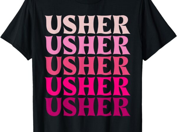 Vintage retro usher name t-shirt