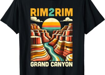 Vintage Rim 2 Rim Grand Canyon Trail Run, R2R2R Run Hiking T-Shirt