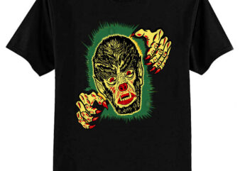 Vintage wolfmanwerewolf halloween art T-Shirt