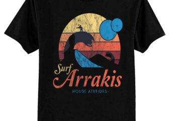 Visit Arrakis – Vintage Distressed Surf – Dune – Sci Fi T-Shirt