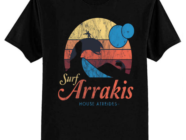 Visit arrakis – vintage distressed surf – dune – sci fi t-shirt