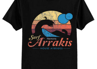 Visit Arrakis – Vintage Distressed Surf – Dune – Sci Fi Tri-blend T-Shirt