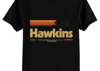 Visit Hawkins Indiana Vintage 80’s TV Series Classic T-Shirt