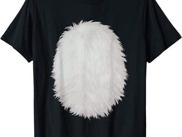 White belly costume diy cosplay panda bear cat skunk deer t-shirt