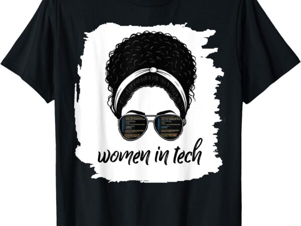 Women in tech code glasses t-shirt