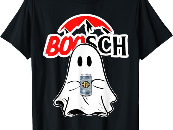 Boosch-beer halloween funny ghost drinking beer women men t-shirt