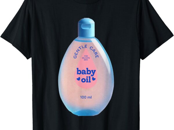 Womens baby oil halloween costume funny halloween costume t-shirt