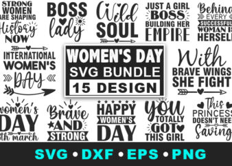 Women’s Day SVG Bundle t shirt design for sale