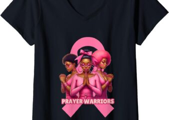 Womens Prayer Warriors Apparel V-Neck T-Shirt