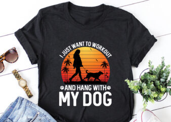 Workout with My Dog T-Shirt Design