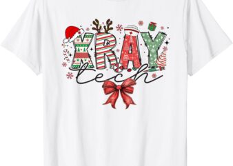 Xray Tech Christmas Coquette Bow Rad Tech Radiology T-Shirt