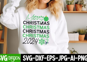 Merry Christmas 2024 T-Shirt Design, Merry Christmas 2024 SVG Design , Christmas T-Shirt Design, Christmas T-Shirt Design bundle, Christmas