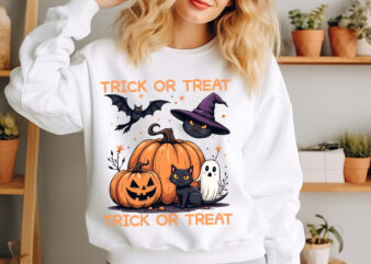 Trick or Treat T-Shirt Design,Halloween t-shirt design,halloween,Halloween t-Shirt Design bundle,Happy halloween t-shirt design,halloween