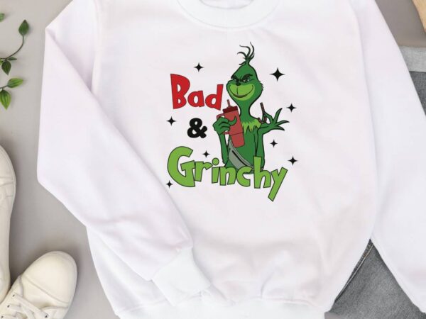 Bad christmas grinch t shirt template