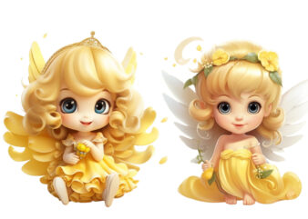 beautiful cartoon banana little fairy