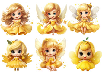 beautiful cartoon banana little fairy