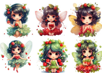 beautiful cartoon little flower fairy