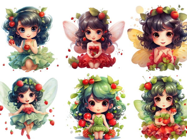 Beautiful cartoon little flower fairy t shirt template