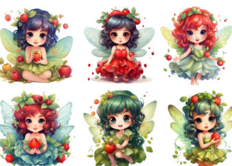 beautiful cartoon little flower fairy