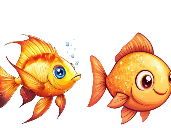 Beautiful cartoon mango fish t shirt template