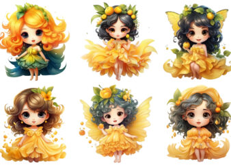 beautiful cartoon mango little fairy