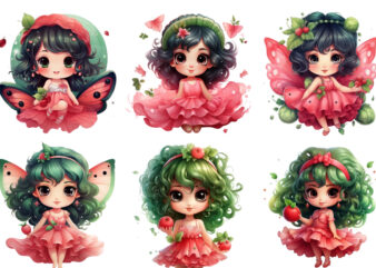 beautiful cartoon watermelon little