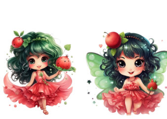 beautiful cartoon watermelon little