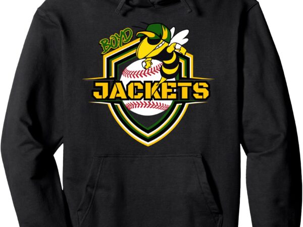 Boyd yellowjackets baseball pullover hoodie t shirt template