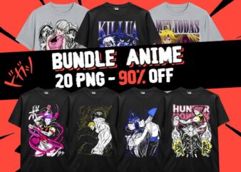 Anime Hunter x Hunter Anime Meliodas Nanatsu no Taizai Bundle 20 PNG Design Shirt Poster Japanese Styles