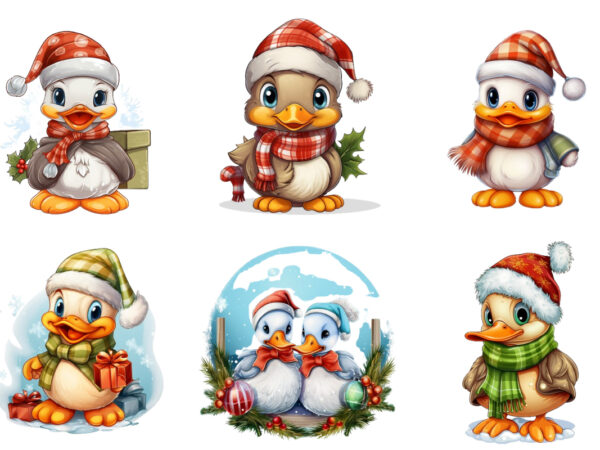 Christmas decoration with duck sublimation t shirt vector file