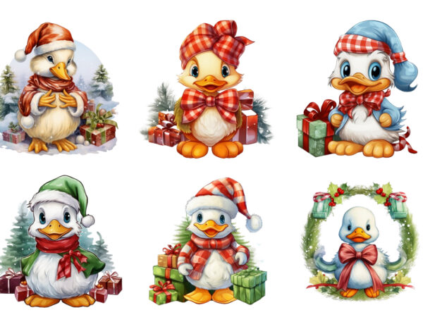 Christmas decoration with duck sublimation t shirt vector file