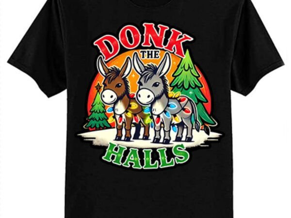 Donk the halls christmas donkeys tangled in christmas lights sweatshirt ltsp