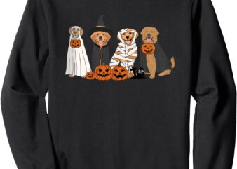 golden retriever ghost dogs halloween Sweatshirt