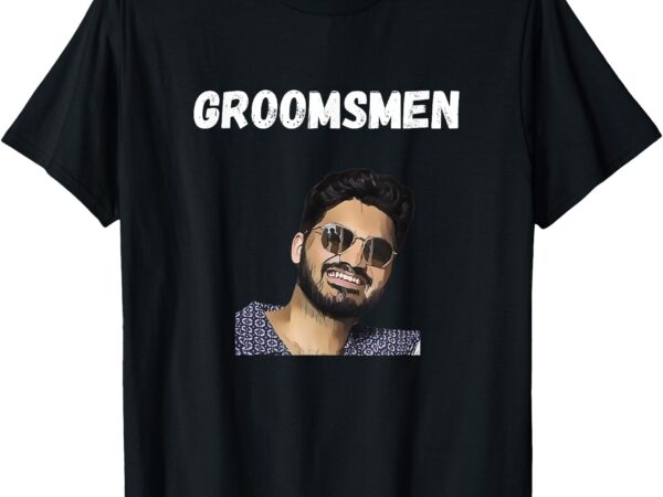 Grooms center groomsmen center t-shirt