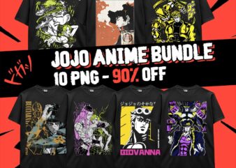 Jojo Anime Bundle 10 PNG Design Jojo Manga Joseph POD TShirt Poster Download