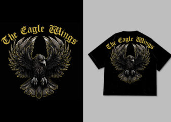 The Eagle Wings Tattoo T-shirt Design