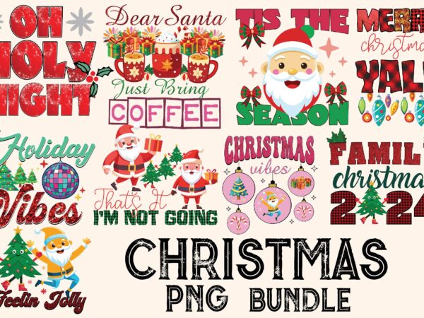 Christmas png design bundle