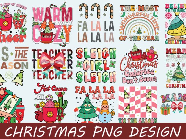 Christmas png design bundle