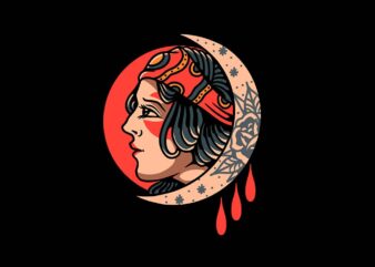 moon lady t-shirt design